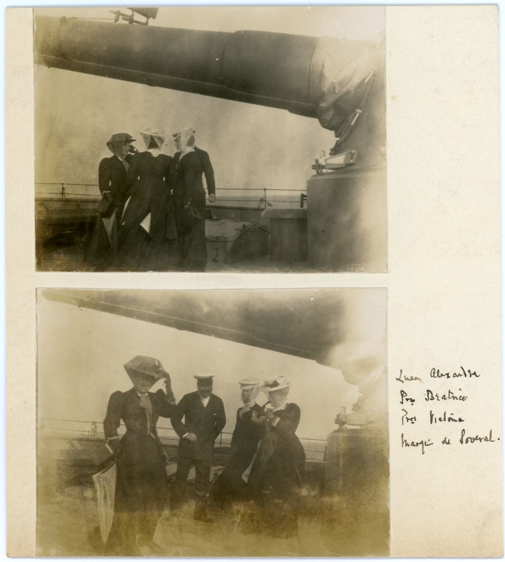 [ALEXANDRA — 2 original unsigned photographs annotated beside the image, | Sophie Dupré Autographs