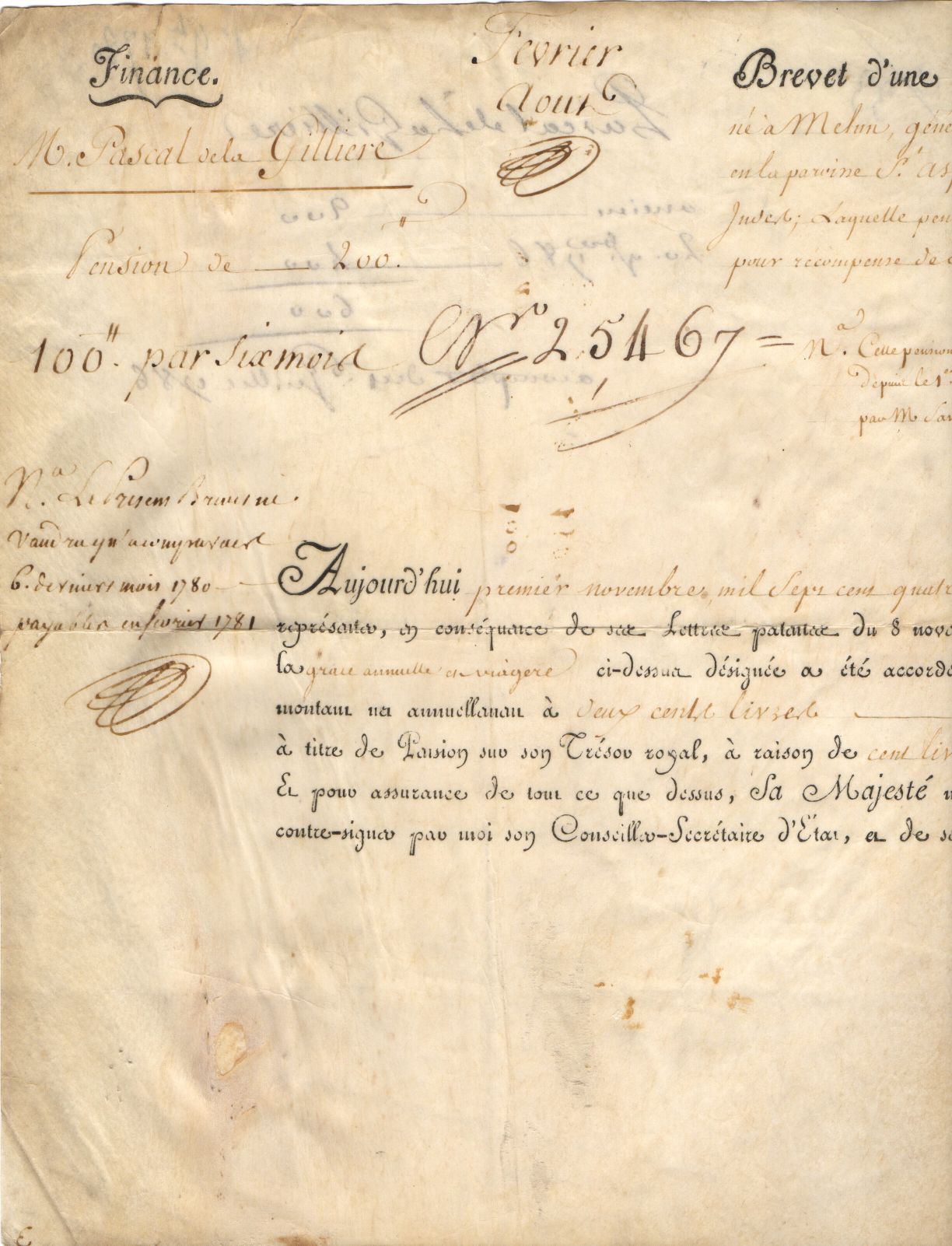 [LOUIS XVI — Document signed in Louis' name by a Secrétaire de la main, in French | Sophie Dupré Autographs