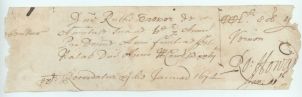 HOWARD — Signature on portion of an Order of the Exchequer, in Latin with transcription, | Sophie Dupré Autographs