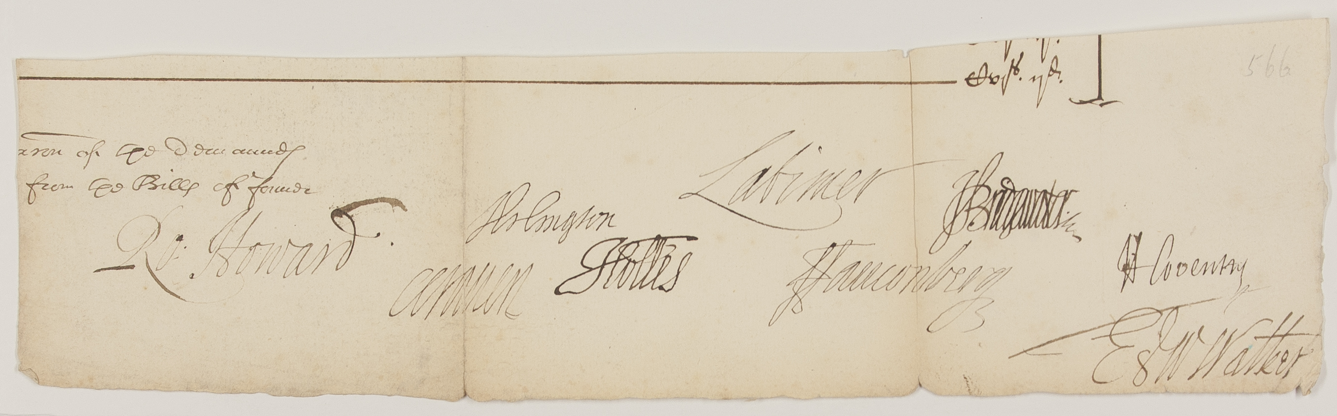 HOWARD — Exceptional set of Signatures on fragment of an Order of the Exchequer, | Sophie Dupré Autographs