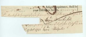 BEDFORD — Signature on verso of fragment of an official document, | Sophie Dupré Autographs