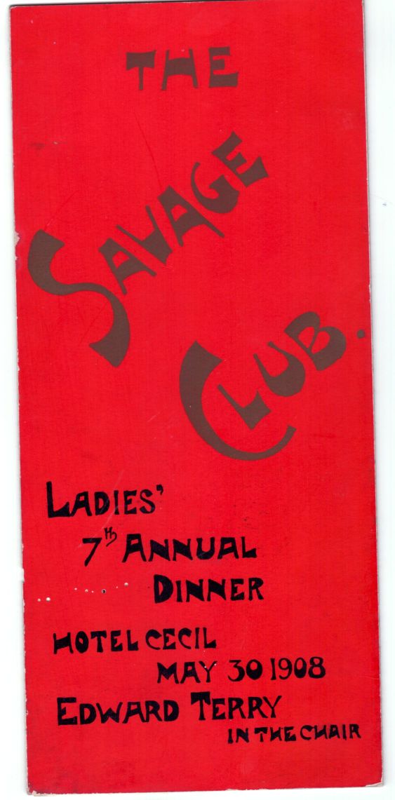 [SAVAGE CLUB — Pictorial Menu for the 7th Annual Ladies' Dinner, drawn by John Hassall, | Sophie Dupré Autographs