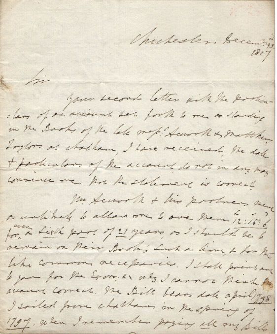 SCHOMBERG — Autograph Letter Signed as Captain to Mr Naylor at Rochester, | Sophie Dupré Autographs