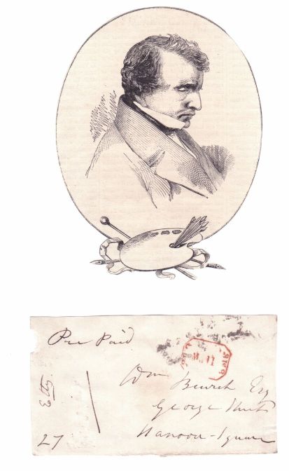 ETTY — Autograph envelope front, unsigned, to William Bewick, | Sophie Dupré Autographs
