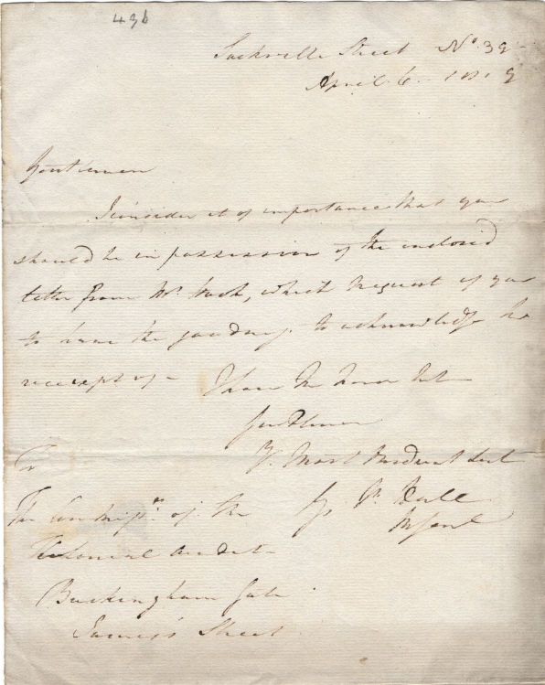 HALL — Autograph Letter Signed to the Commissioners of the Colonial Auditor, | Sophie Dupré Autographs