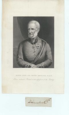 HAVELOCK — Signature on a small fragment of a letter, | Sophie Dupré Autographs