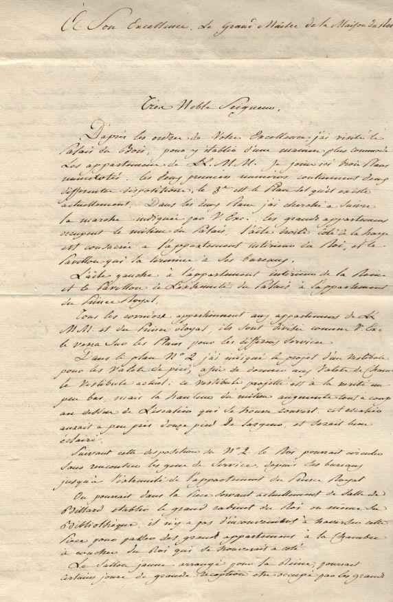 [LOUIS — Autograph Letter Signed, in French, from architect Thibault, | Sophie Dupré Autographs