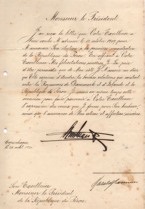 CHRISTIAN X — Finely penned document signed, in French with translation, | Sophie Dupré Autographs