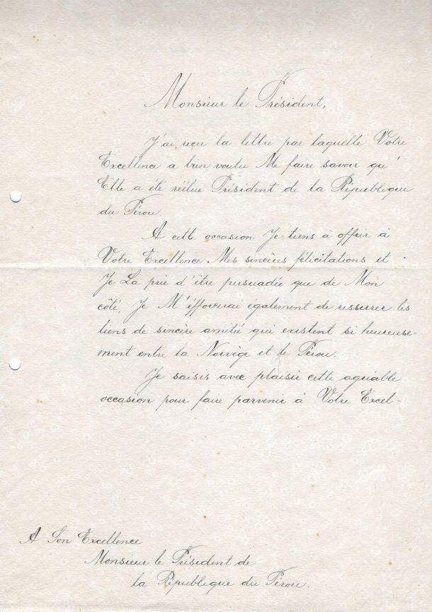 HAAKON VII — Finely penned document signed, in French with translation, | Sophie Dupré Autographs