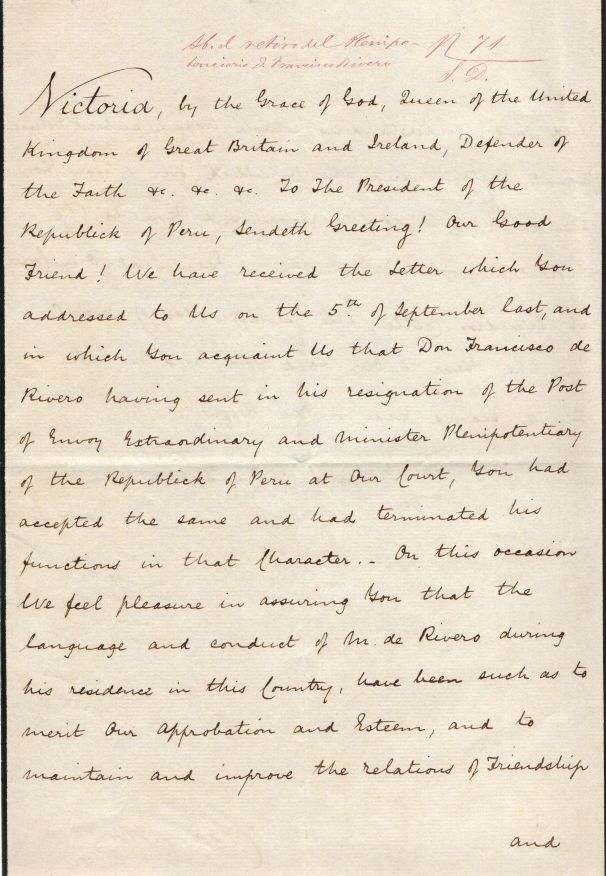 VICTORIA — Finely penned document signed, in English, | Sophie Dupré Autographs