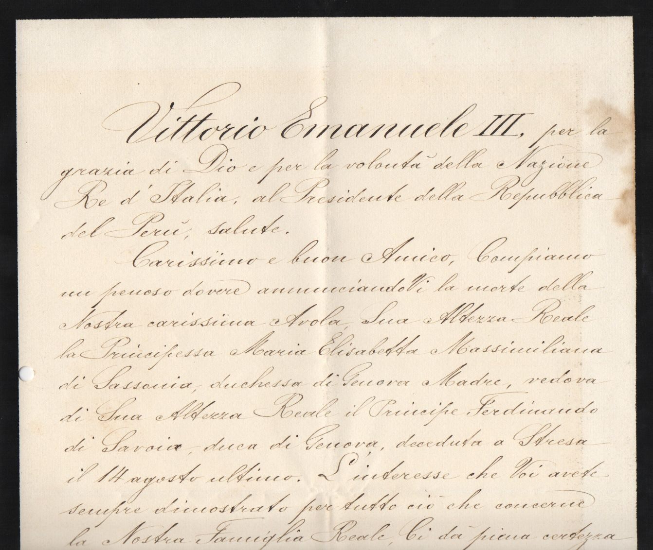 VITTORIO EMANUELE III — Finely penned document signed, in Italian with translation, | Sophie Dupré Autographs