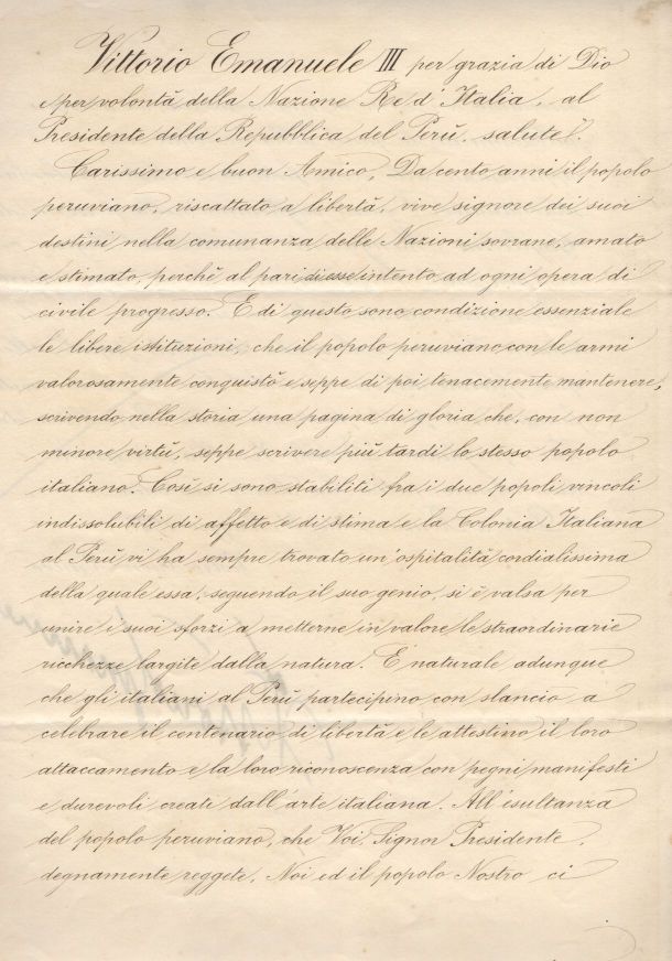VITTORIO EMANUELE III — Finely penned document signed, in Italian with translation, | Sophie Dupré Autographs