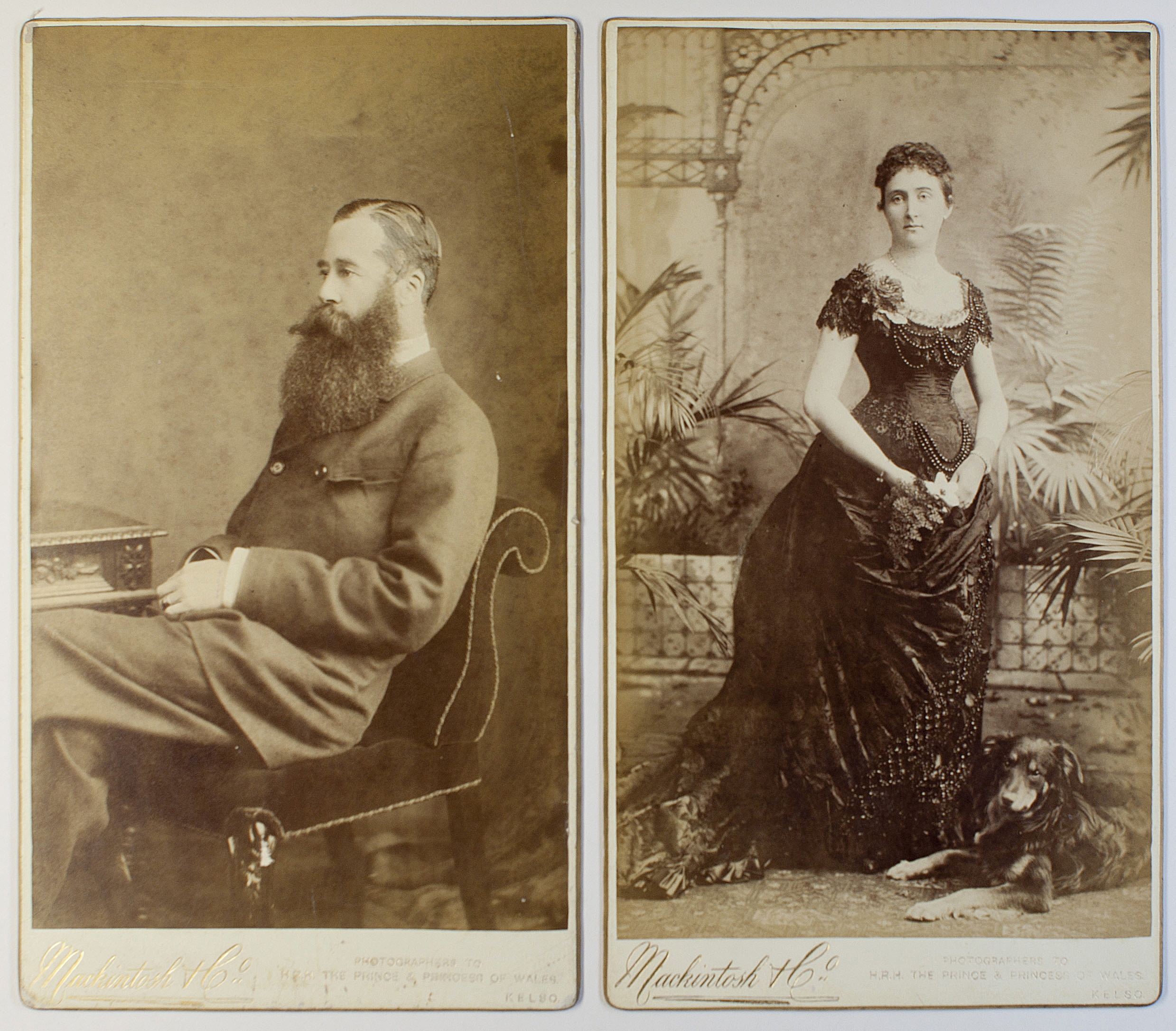 [ROXBURGHE — Pair of large cabinet photo portraits, by Mackintosh & Co. of Kelso, | Sophie Dupré Autographs