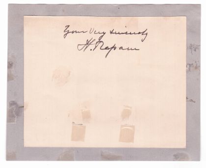 RASSAM — Signature and subscription on piece, | Sophie Dupré Autographs