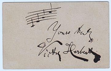 HERBERT — Signature and inscription, with a broken chord of C Major, | Sophie Dupré Autographs