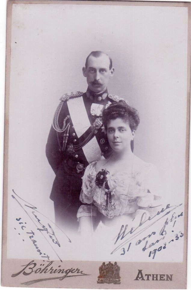 NICHOLAS — Cabinet photograph, by Böhringer of Athens, signed and inscribed by both, | Sophie Dupré Autographs