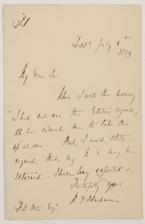BERRY — Autograph letter signed, to 'Dear Sir', | Sophie Dupré Autographs