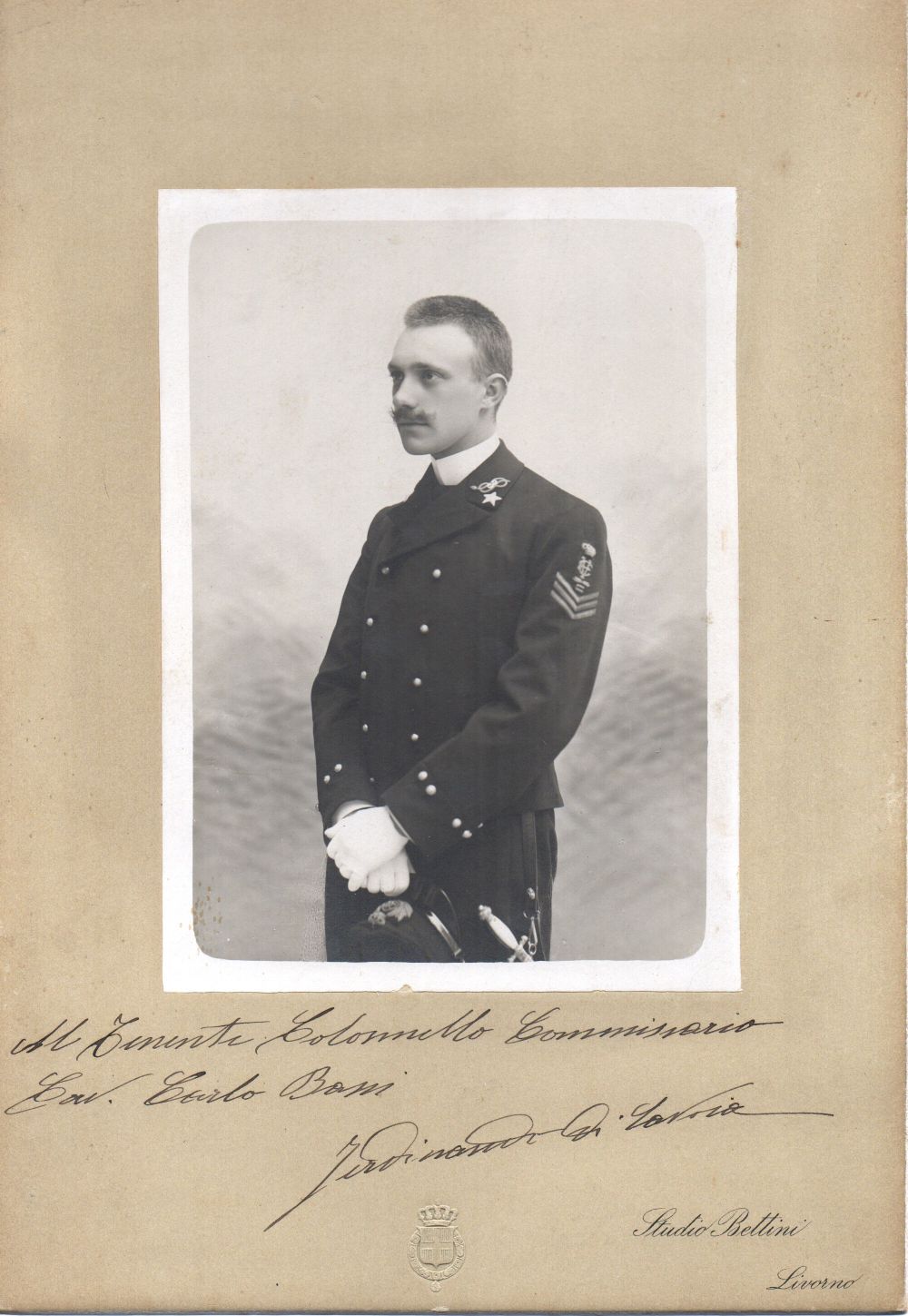 FERDINANDO — Portrait photograph by Studio Bettini of Livorno, signed | Sophie Dupré Autographs