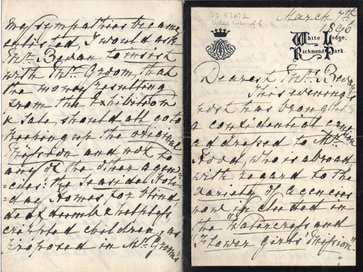 MARY ADELAIDE — Autograph letter signed to 'Dearest Mrs Bevan', | Sophie Dupré Autographs