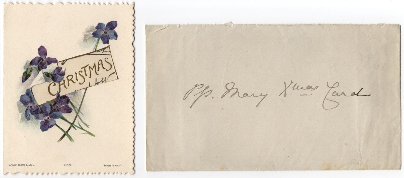 MARY ADELAIDE — Folding Christmas card signed and inscribed to 'Dearest Mrs Bevan', | Sophie Dupré Autographs