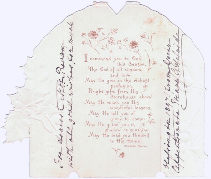 MARY ADELAIDE — Folding New Year card signed and inscribed to 'Dearest Mrs Bevan', | Sophie Dupré Autographs