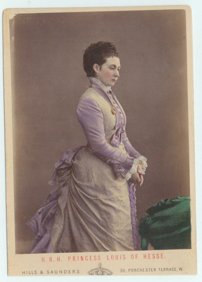 [ALICE — Fine hand tinted cabinet portrait photograph, by Hills & Saunders, London, unsigned, | Sophie Dupré Autographs