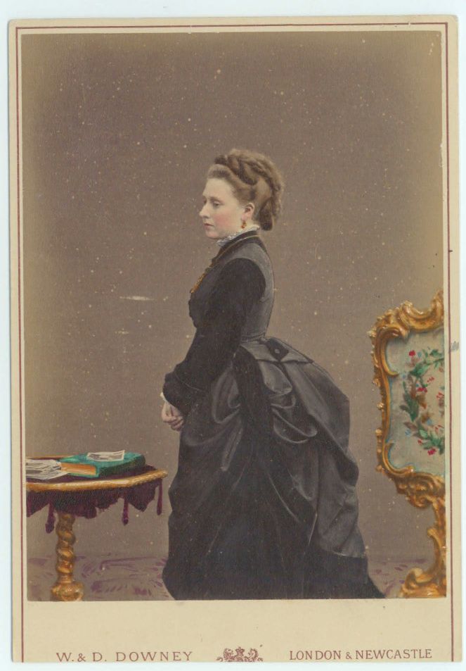 [HELENA — Fine hand tinted cabinet portrait photograph, by W & D Downey, unsigned, | Sophie Dupré Autographs