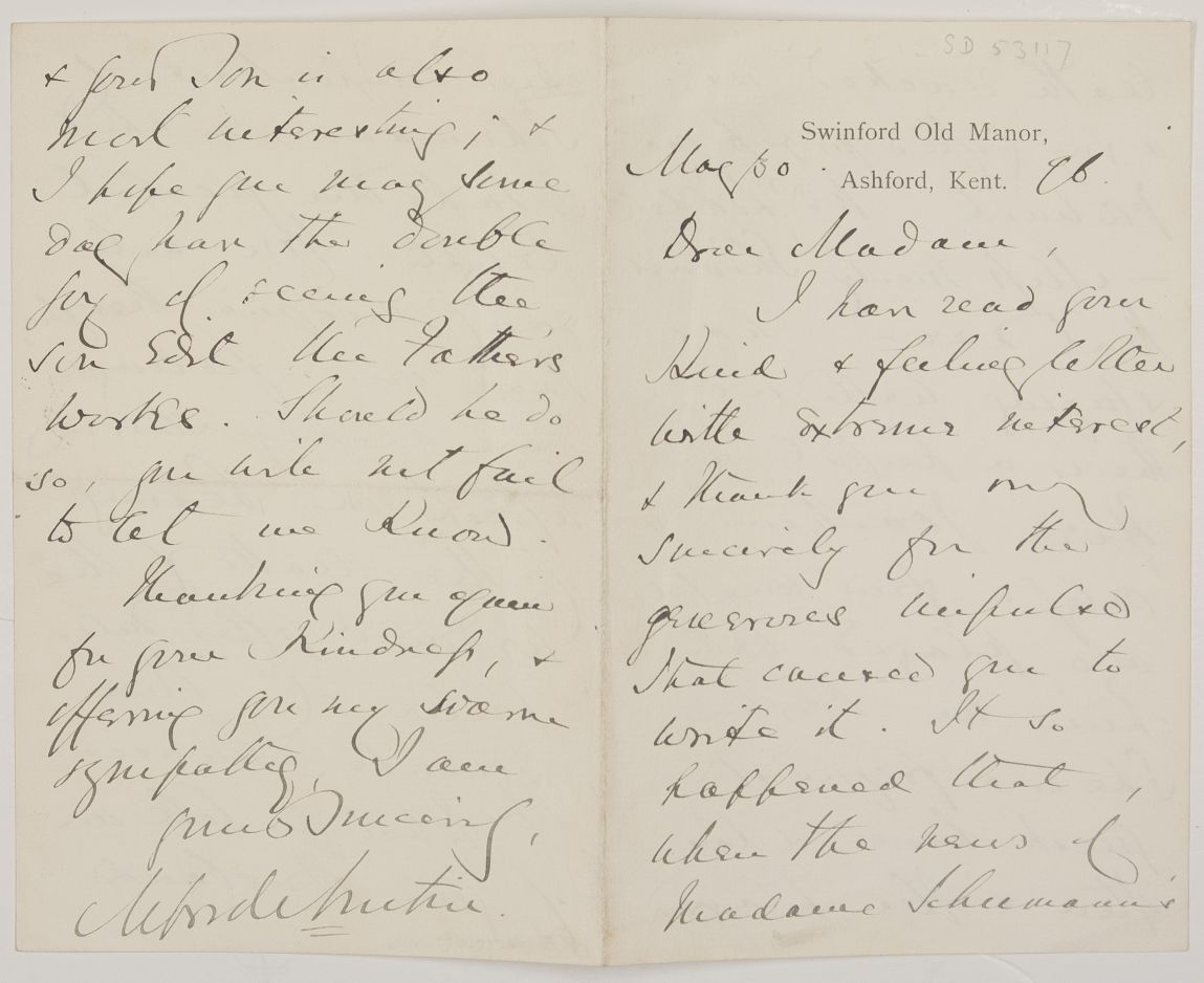 AUSTIN — Autograph letter signed to 'Dear Madam', | Sophie Dupré Autographs