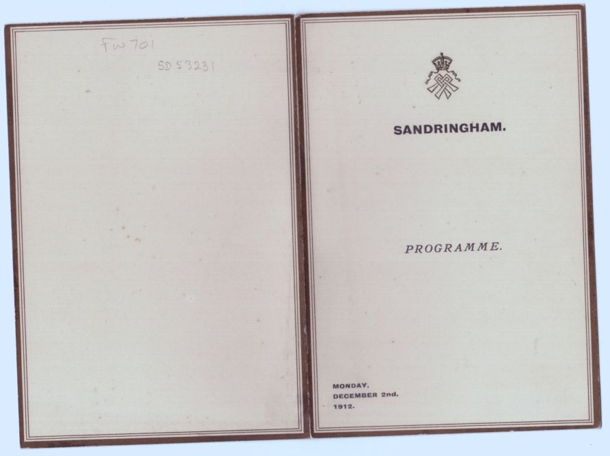 [ALEXANDRA — Programme for a private performance by Charles Frohmann's Company | Sophie Dupré Autographs
