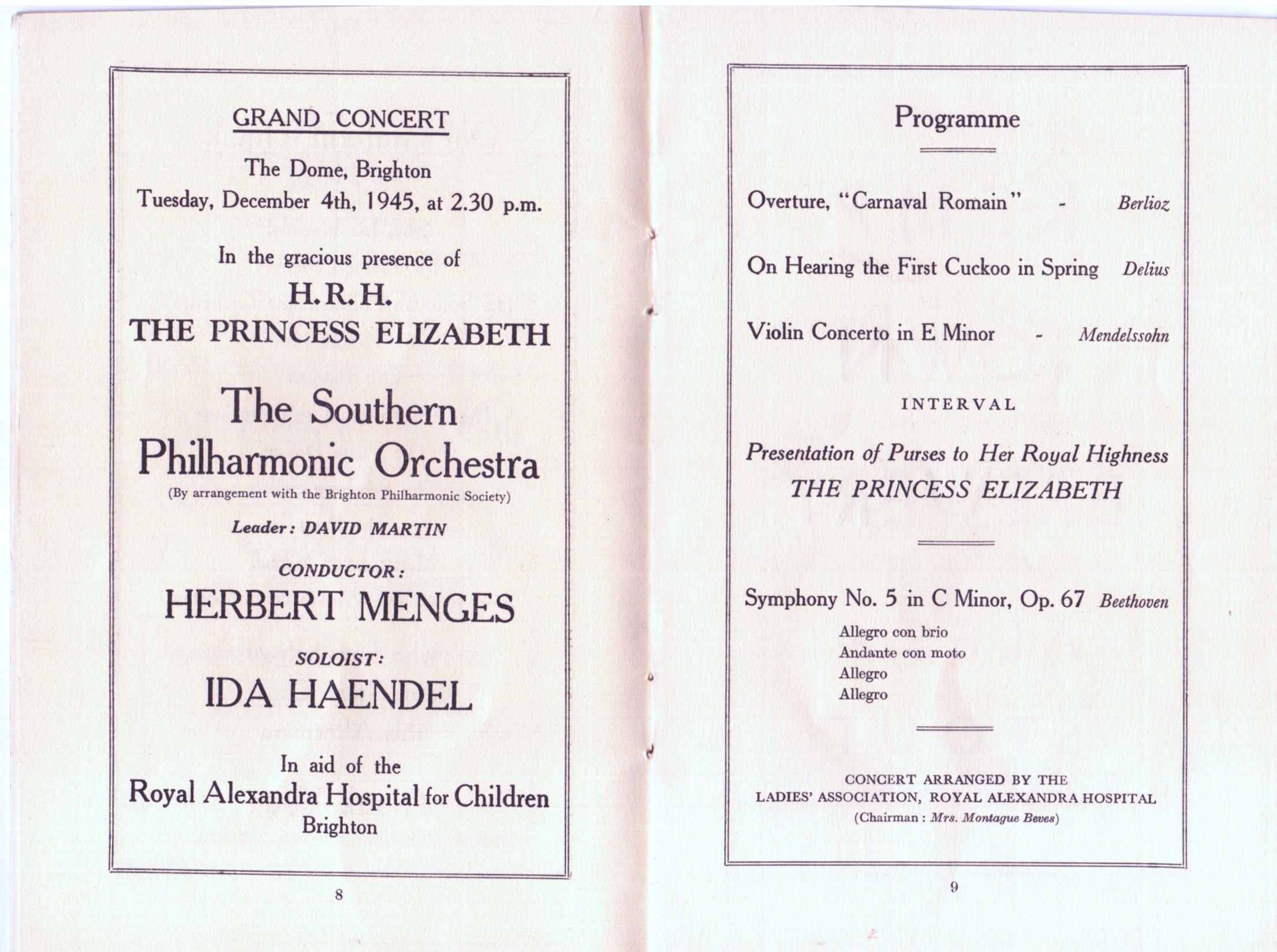 [ELIZABETH II — Souvenir Programme at the Royal Alexandra Hospital for Sick Children, | Sophie Dupré Autographs