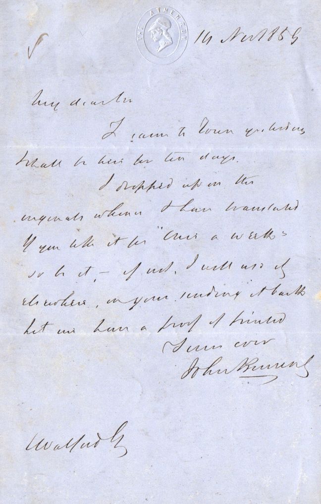 BOWRING — Autograph letter signed to J. Walford, | Sophie Dupré Autographs