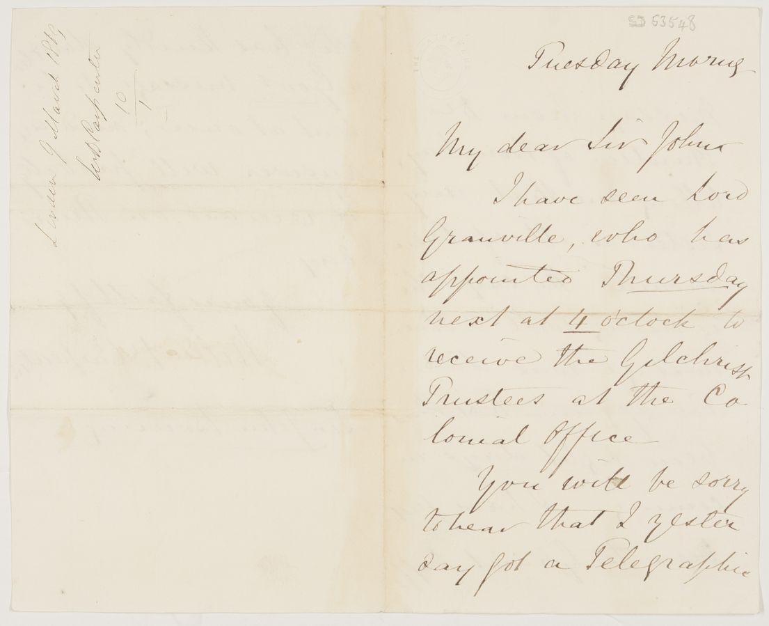 CARPENTER — Autograph letter signed to Sir John Bowring, 1792-1872, | Sophie Dupré Autographs