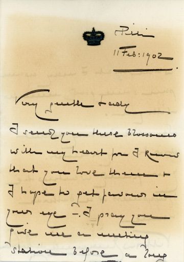 VITTORIO EMANUELE — Autograph Letter Signed, in English with transcription, to Mrs Enthoven, | Sophie Dupré Autographs