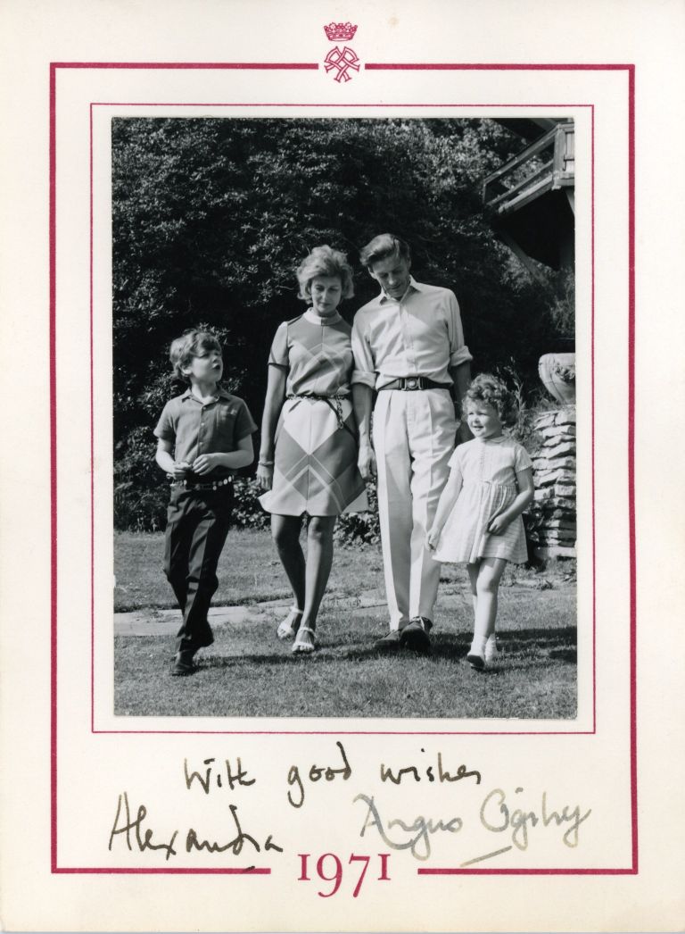 ALEXANDRA — Christmas Card signed and inscribed by both, | Sophie Dupré Autographs