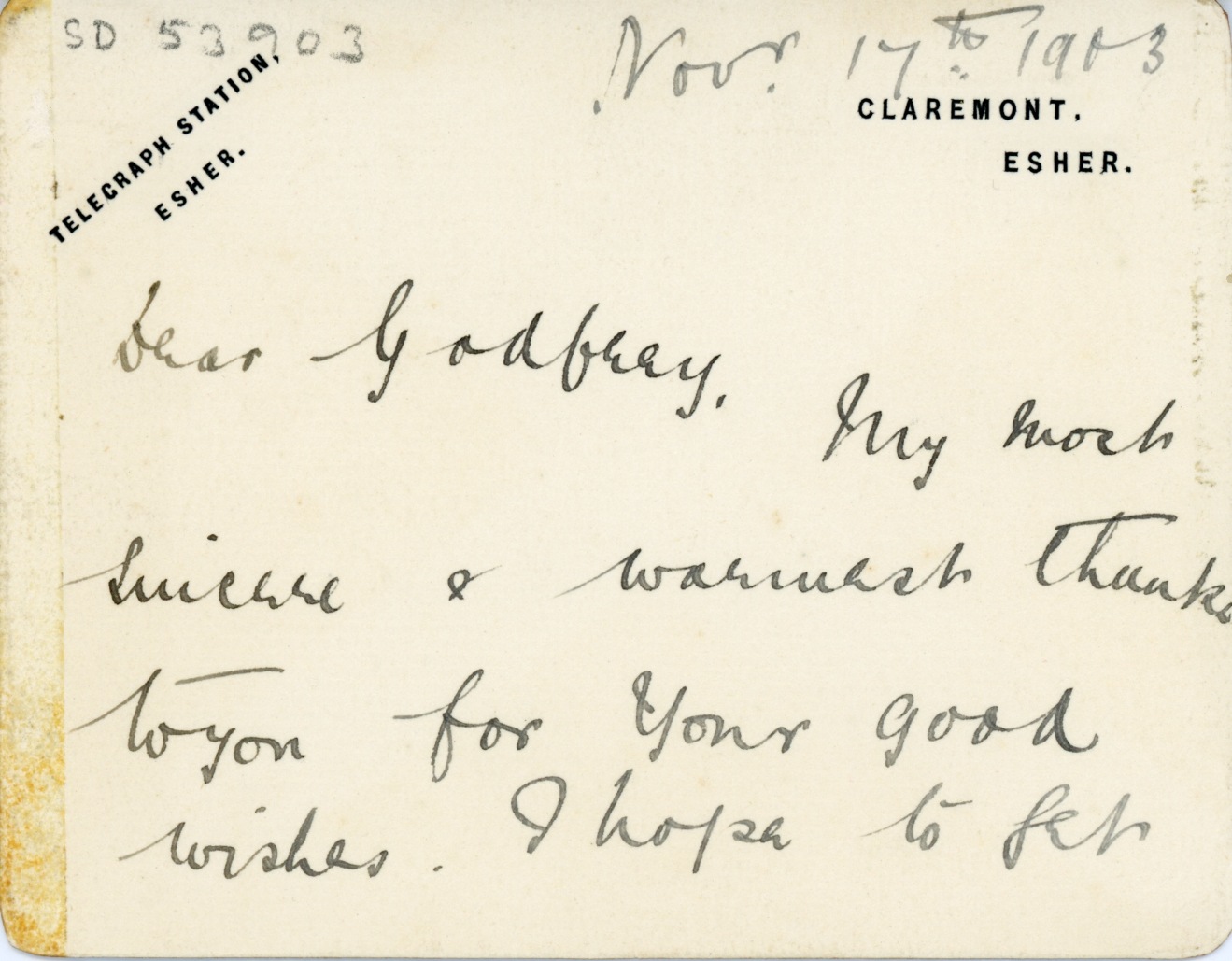 ATHLONE — Autograph Letter Signed as Prince Alexander George of Teck | Sophie Dupré Autographs