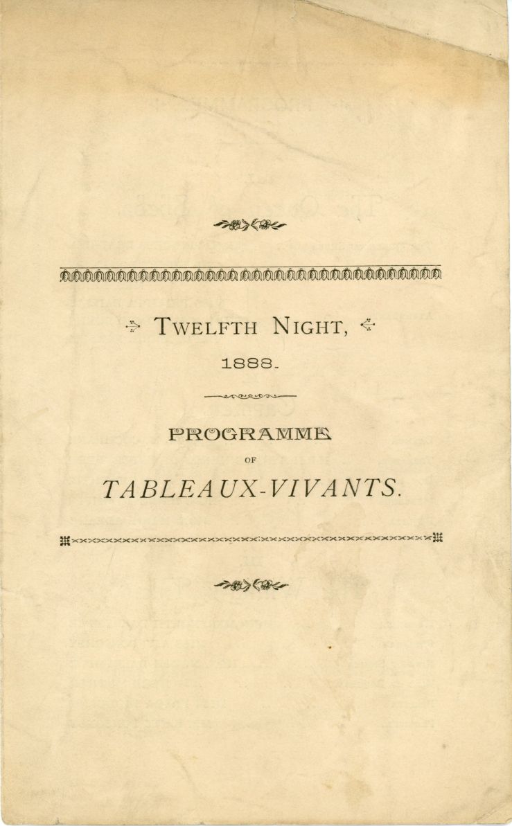 [BEATRICE — Programme of 5 Tableau-Vivants arranged by the Princess, | Sophie Dupré Autographs