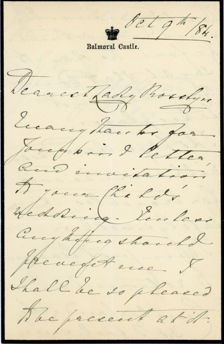 HELENA — Autograph Letter Signed to 'Dearest Lady Rosslyn', | Sophie Dupré Autographs