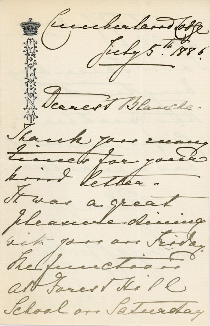 HELENA — Autograph Letter Signed to 'Dearest Blanche' | Sophie Dupré Autographs