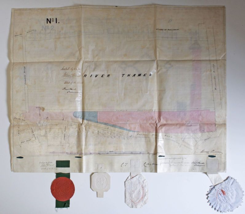 LONDON — Fine large Agreement between the Metropolitan Board of Works, | Sophie Dupré Autographs