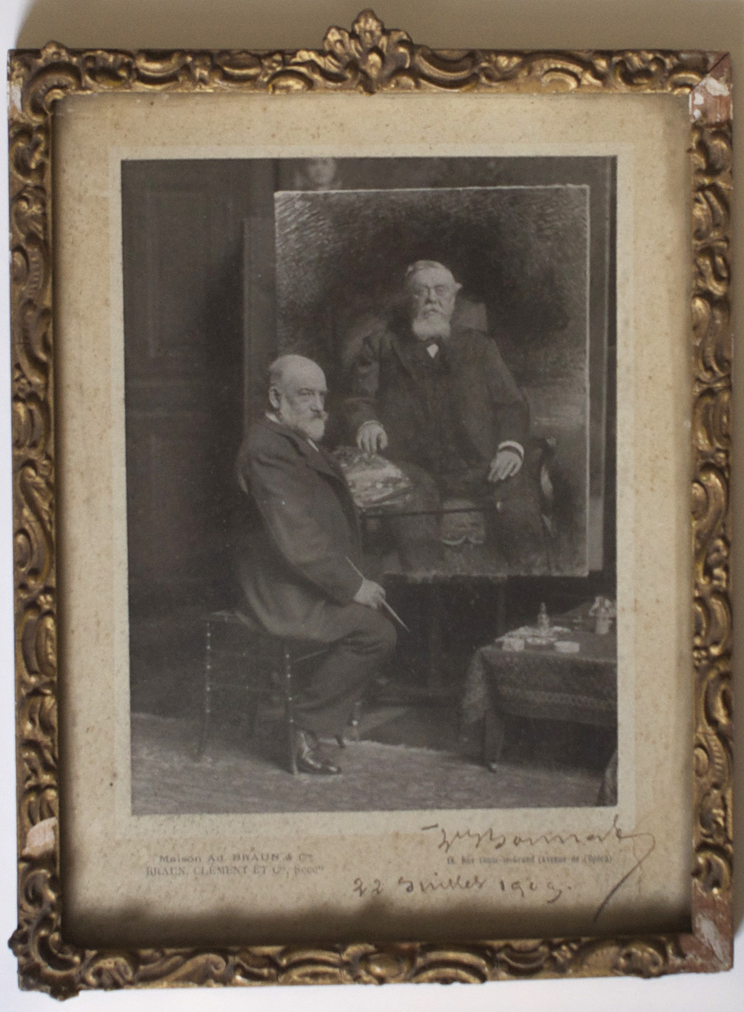 BONNAT — Photograph by Braun, Clément & Cie, signed and dated on the mount | Sophie Dupré Autographs