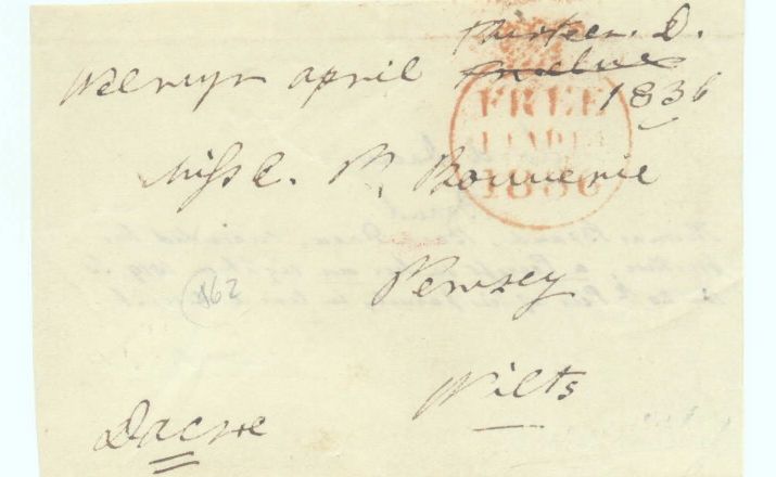 DACRE — Franked autograph envelope front signed 'Dacre' to Miss E.P. Bouverie | Sophie Dupré Autographs