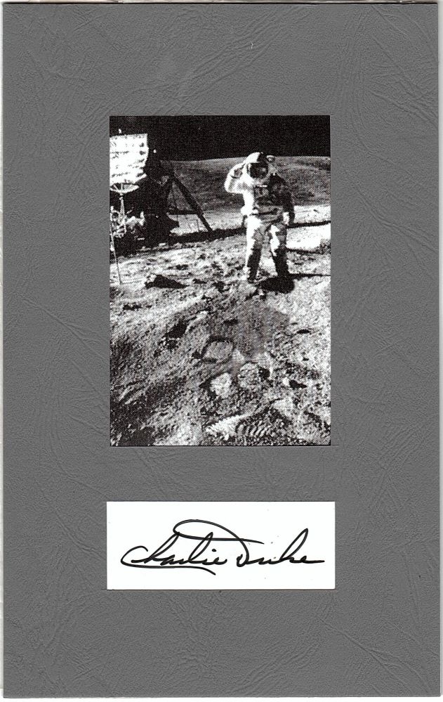 [DUKE — Official photograph in black & white, with facsimile signature 'Charlie Duke', | Sophie Dupré Autographs