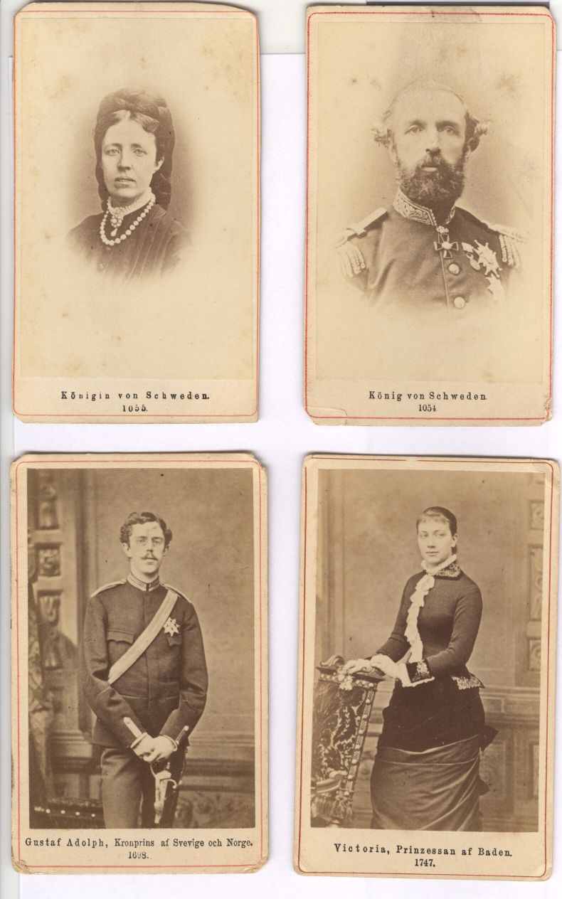 [OSCAR II — Group of 4 unsigned carte-de-visite photographs, | Sophie Dupré Autographs