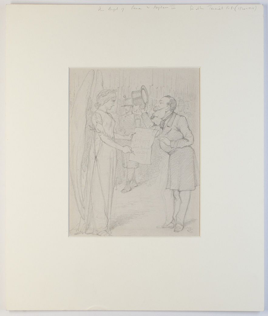 TENNIEL — Original Political Cartoon, in pencil, signed with his monogram 'JT', | Sophie Dupré Autographs