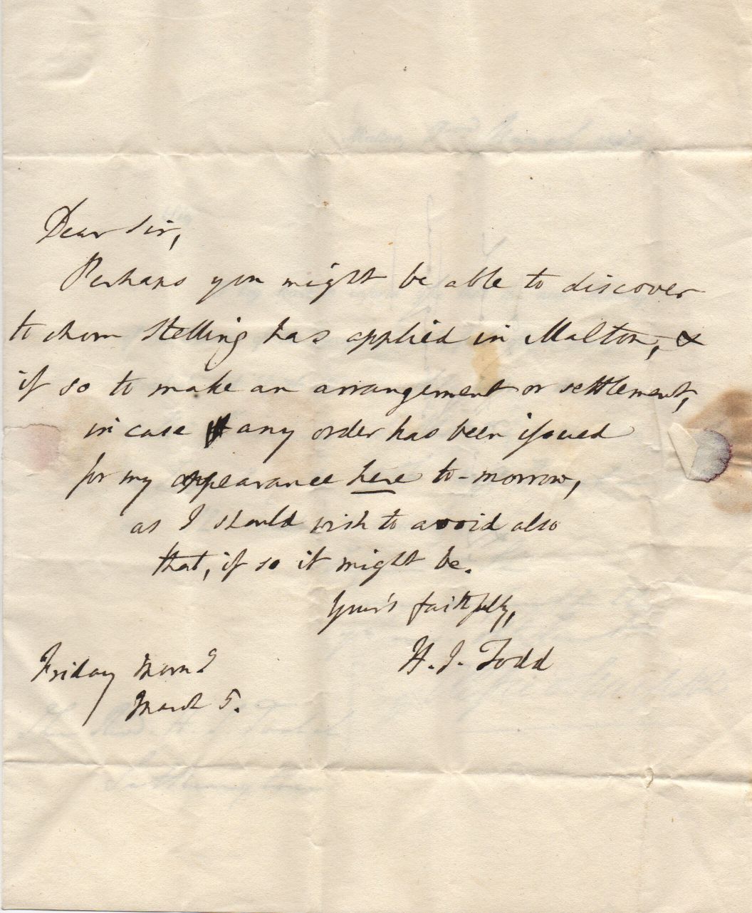 TODD — Interesting correspondence about his buying back the lease | Sophie Dupré Autographs