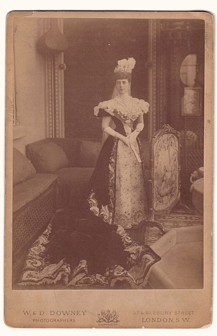 [ALEXANDRA — Unsigned Cabinet Portrait Photograph by W.& D. Downey of Ebury Street, | Sophie Dupré Autographs