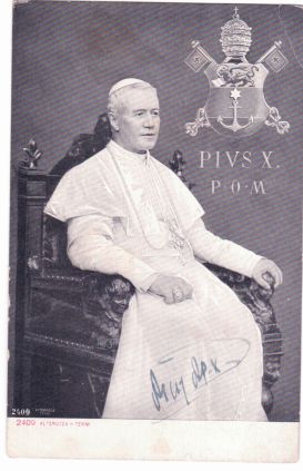 PIUS X — Portrait Postcard Photograph, signed 'Pius P.P. X' | Sophie Dupré Autographs