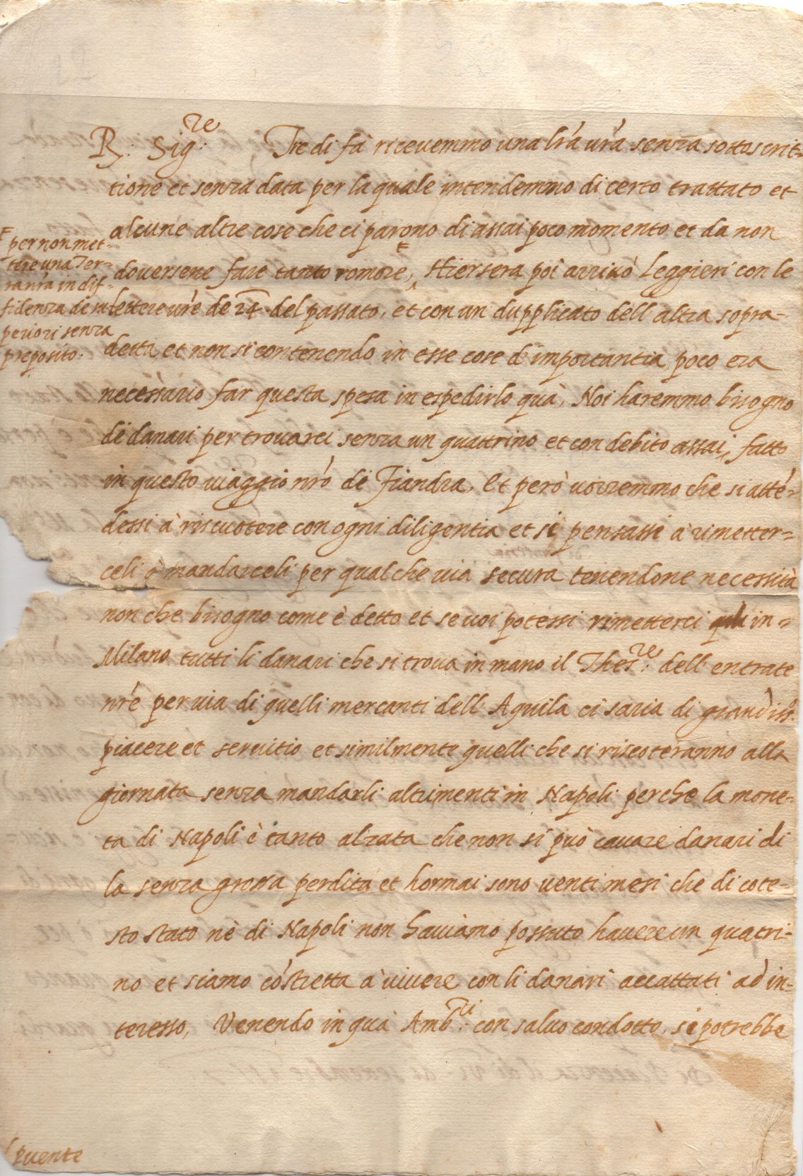 MARGARET OF AUSTRIA — Fine Letter Signed  'Margarita d'Austria',  in Italian with translation | Sophie Dupré Autographs