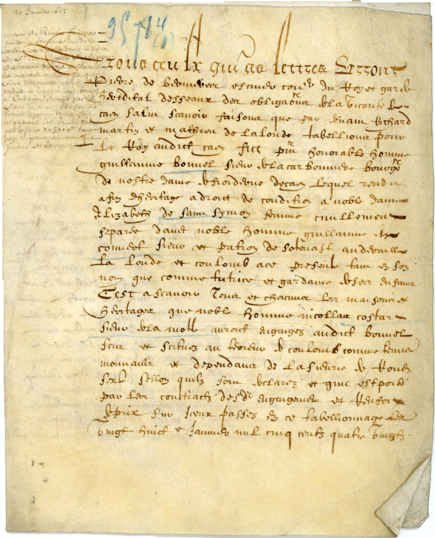 MARTIN — Document Signed, in French with transcription and translation, | Sophie Dupré Autographs