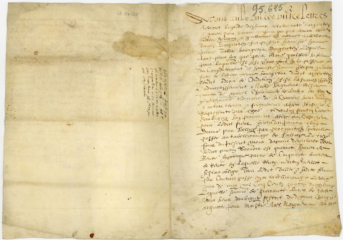 HELLOUIN — Document Signed, in French, with transcription and translation, | Sophie Dupré Autographs